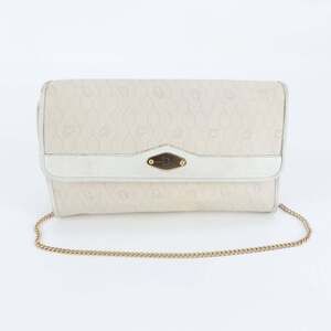 CHRISTIAN DIOR White Leather Shoulder Bag